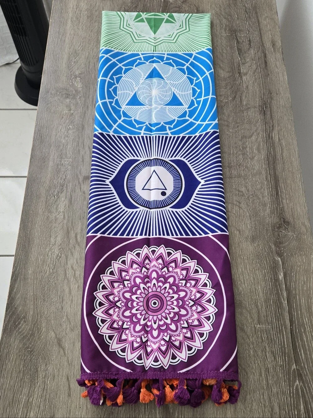 Rainbow Chakra Tapestry Throw